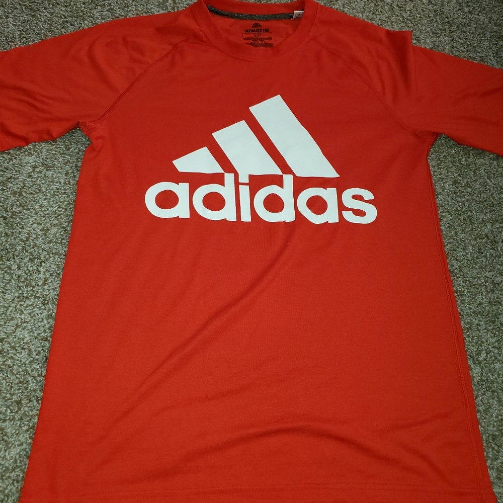 Red Adidas tee
